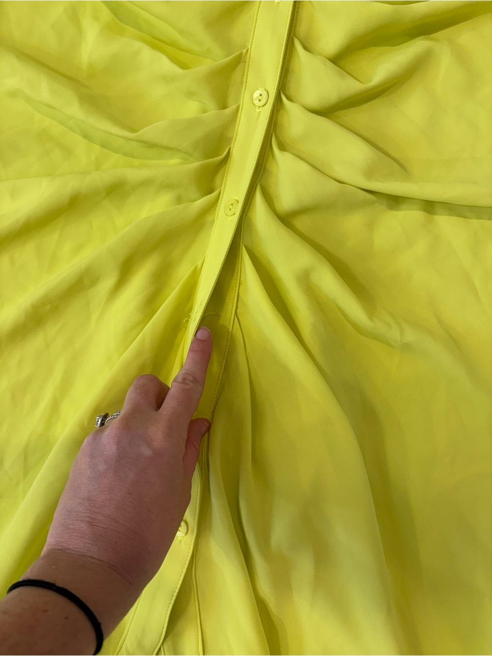 Le Superbe Miko Neon Yellow Tie-Waist Maxi Shirt Dress 12 - Picture 5 of 9